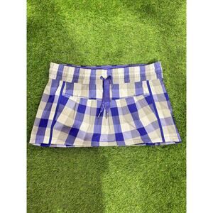 Lululemon Purple Leader Of Track Skirt Plaid